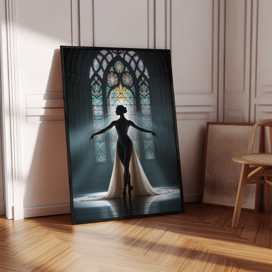 Ballerina Silhouette Poster
