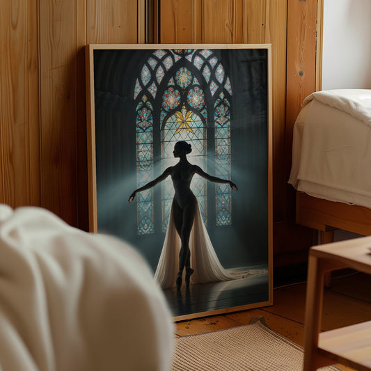 Ballerina Silhouette Poster