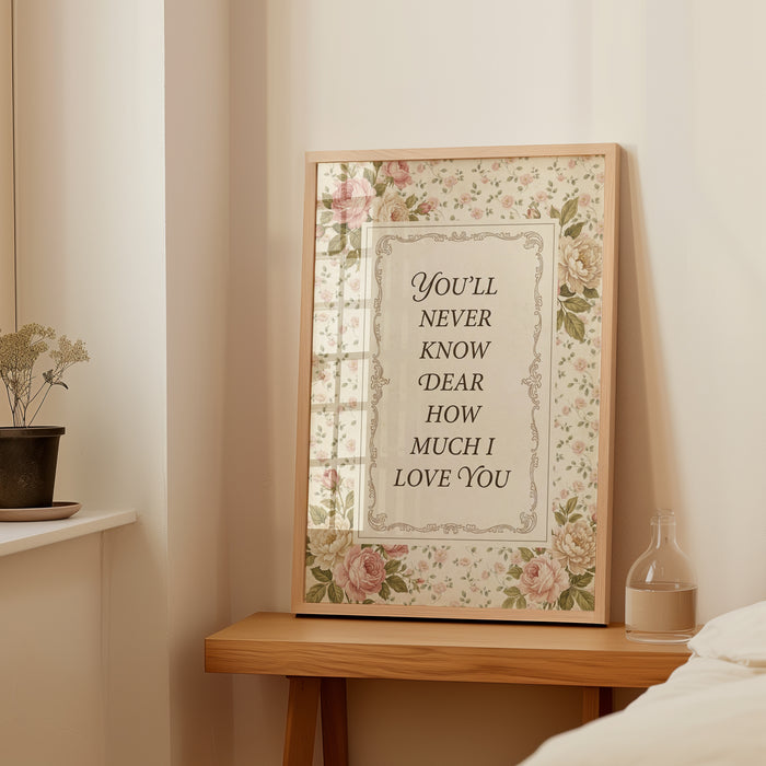Romantic Vintage Floral Love Quote Poster