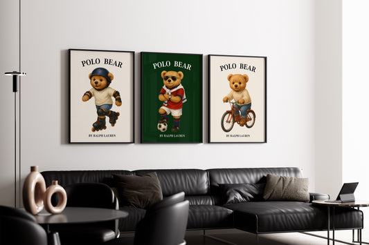 Sport Set Bear Poster, Digital Download (D66)