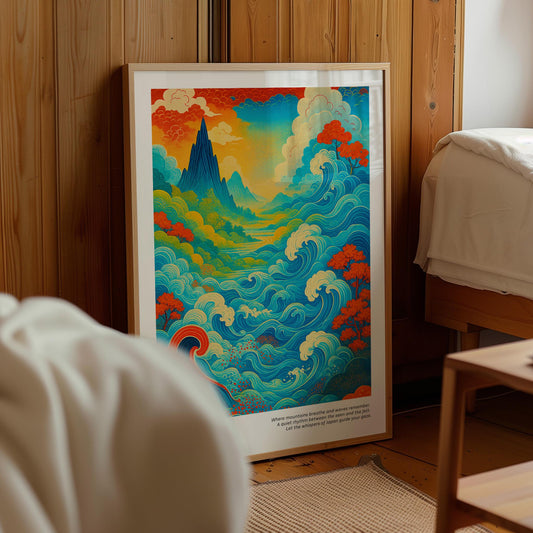 Japanese Whispers Poster, Japandi Wall Art – Digital Poster D61