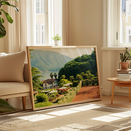 Lake Como Tennis Court Poster