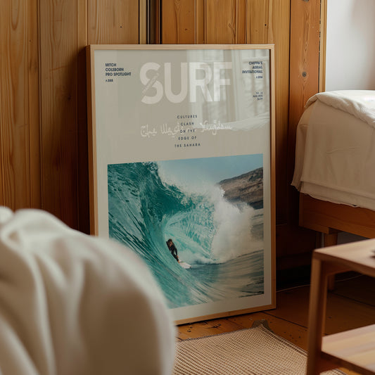 Vintage Desert Surfing Wall Art