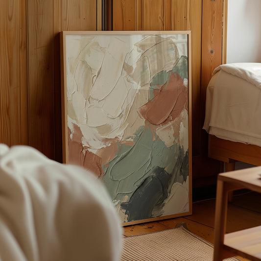Minimalist Impasto Abstract Poster