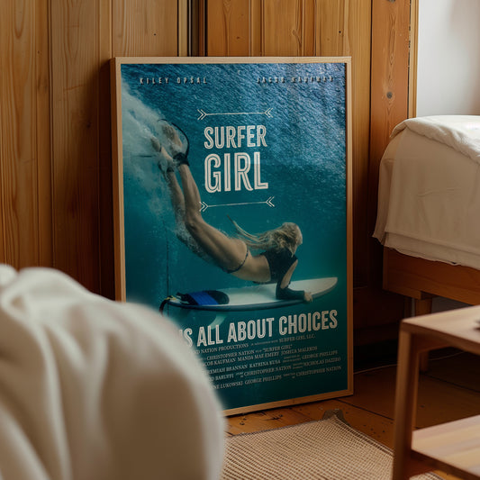 Cinematic Underwater Surfer Wall Art