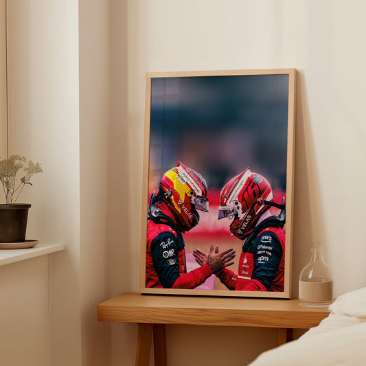 Charles Leclerc & Carlos Sainz Ferrari F1 Poster
