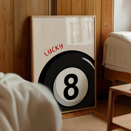 Billiards Lucky 8-Ball Poster