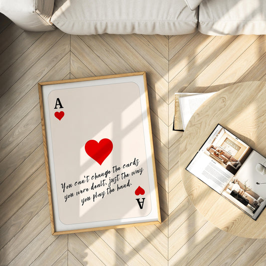 Playing Card Wall Art - Digital Poster