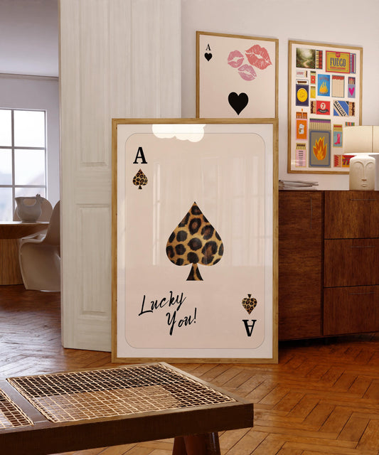 Cheetah Spades Playing Card Poster - Digital Poster (B119)