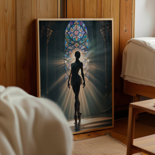 Beautiful Ballerina Silhouette Poster
