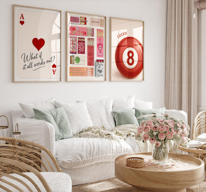 Lucky Matchbox Poster Set (3 Prints) – Digital Poster (D104)