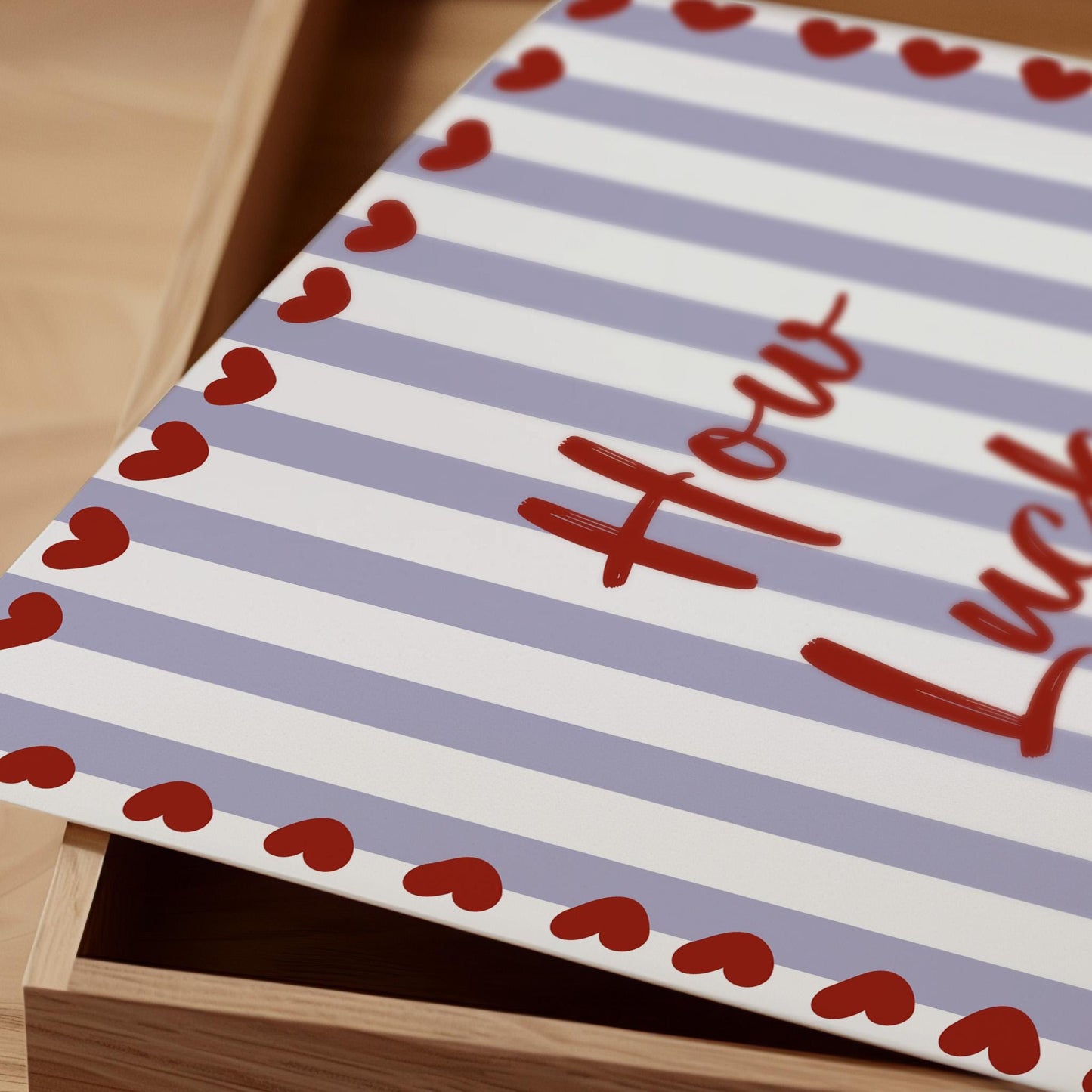 How Lucky Are We Poster, Purple Stripe Quote Wall Art – Digital Download D100