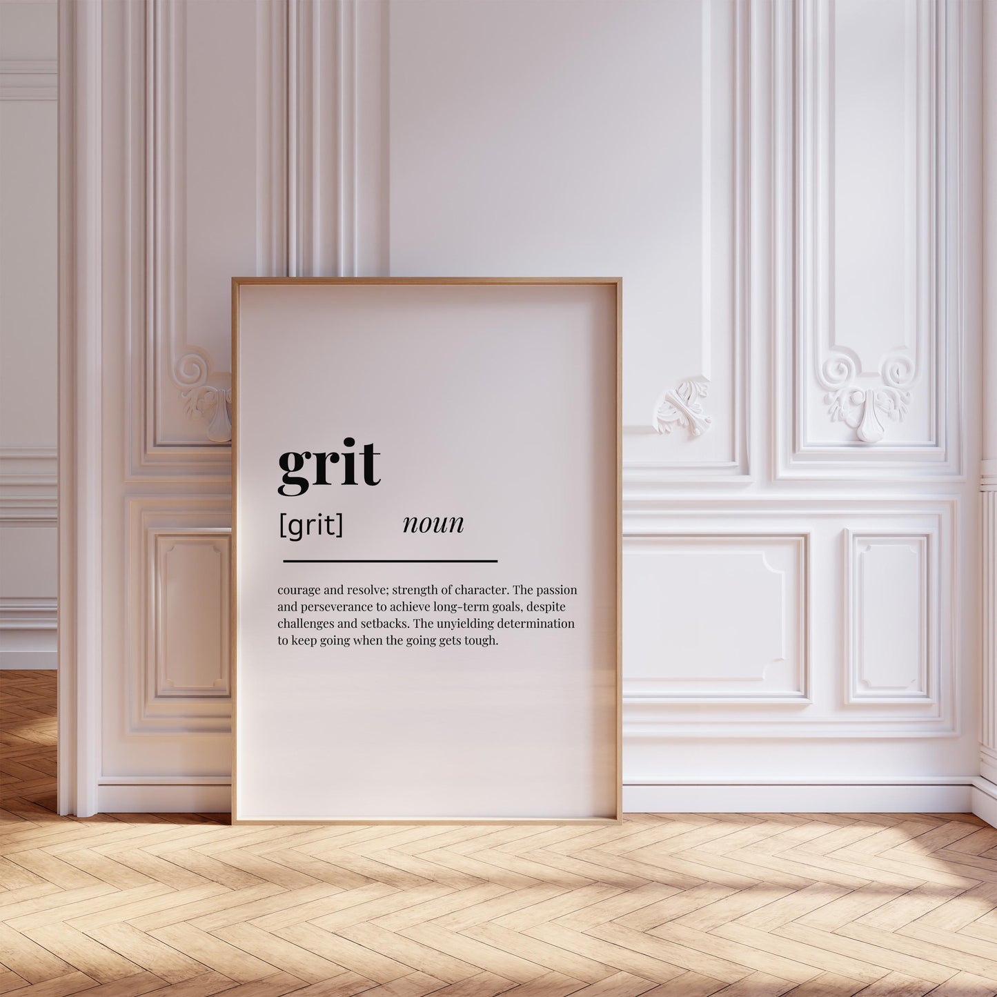 Grit Definition Print — Digital Poster (W01)
