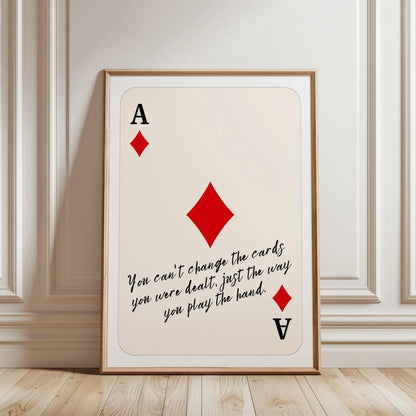 Ace of Diamonds Quote Poster – Digital Poster (C149)