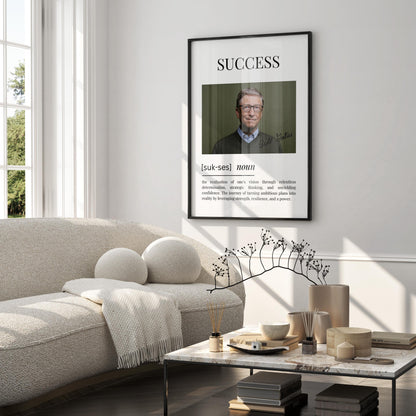 Success Definition Bill Gates Poster - Digital Download W05