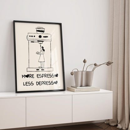 Coffee Poster (Funny Espresso Art) — Digital Poster (A21)