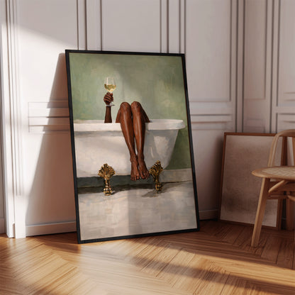 Relaxing Wine Bath Poster