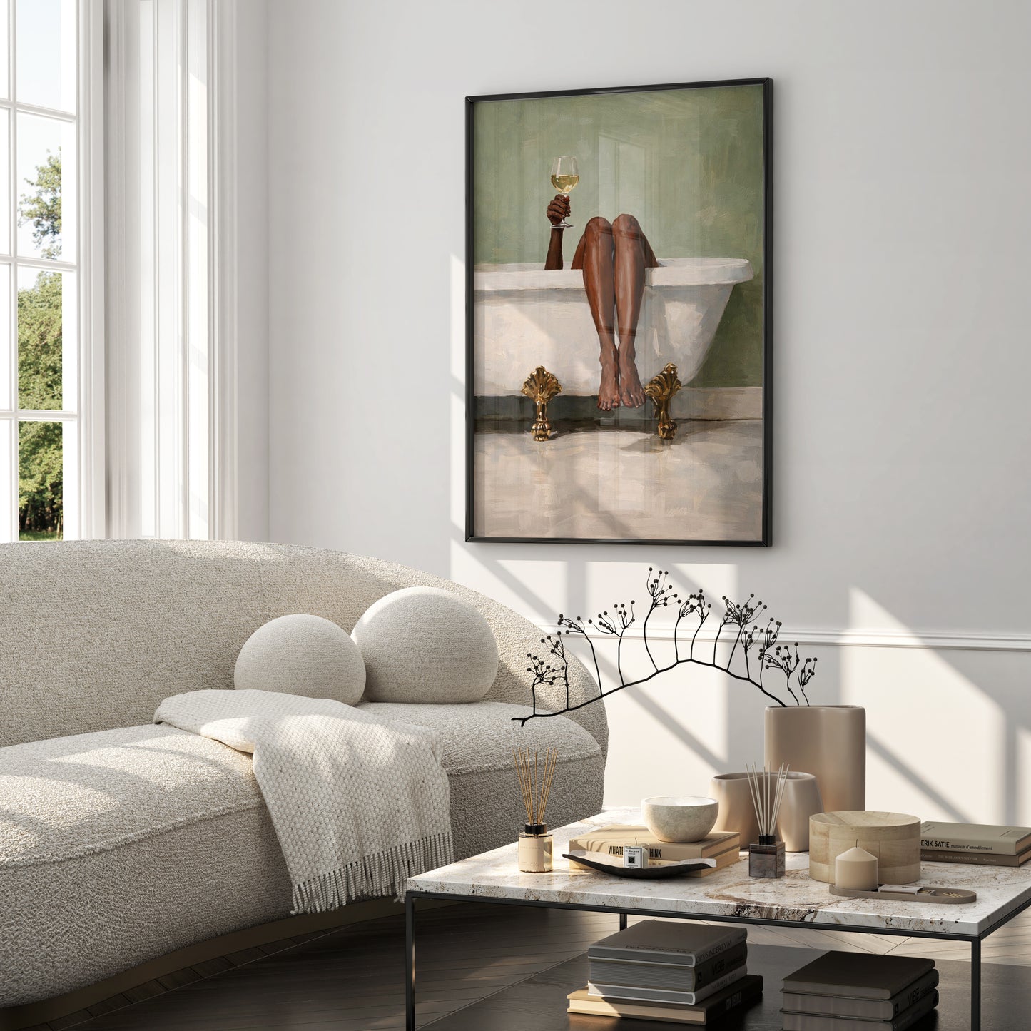 Relaxing Wine Bath Poster