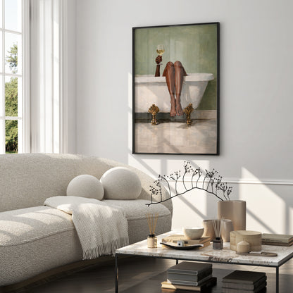 Relaxing Wine Bath Poster