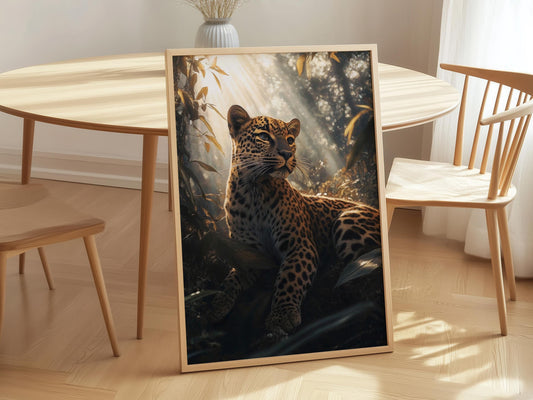 Leopard Wall Art, Jungle Wildlife Poster – Digital Poster (D63)