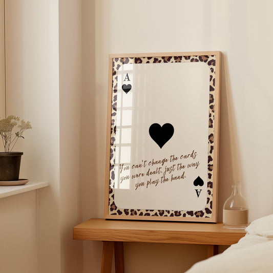 Lucky Card Poster, Ace of Hearts - Digital Poster D1052