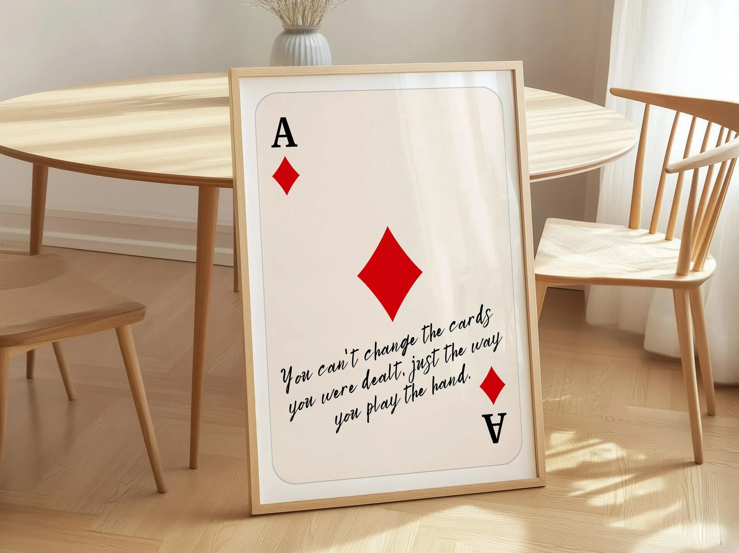 Ace of Diamonds Quote Poster – Digital Poster (C149)
