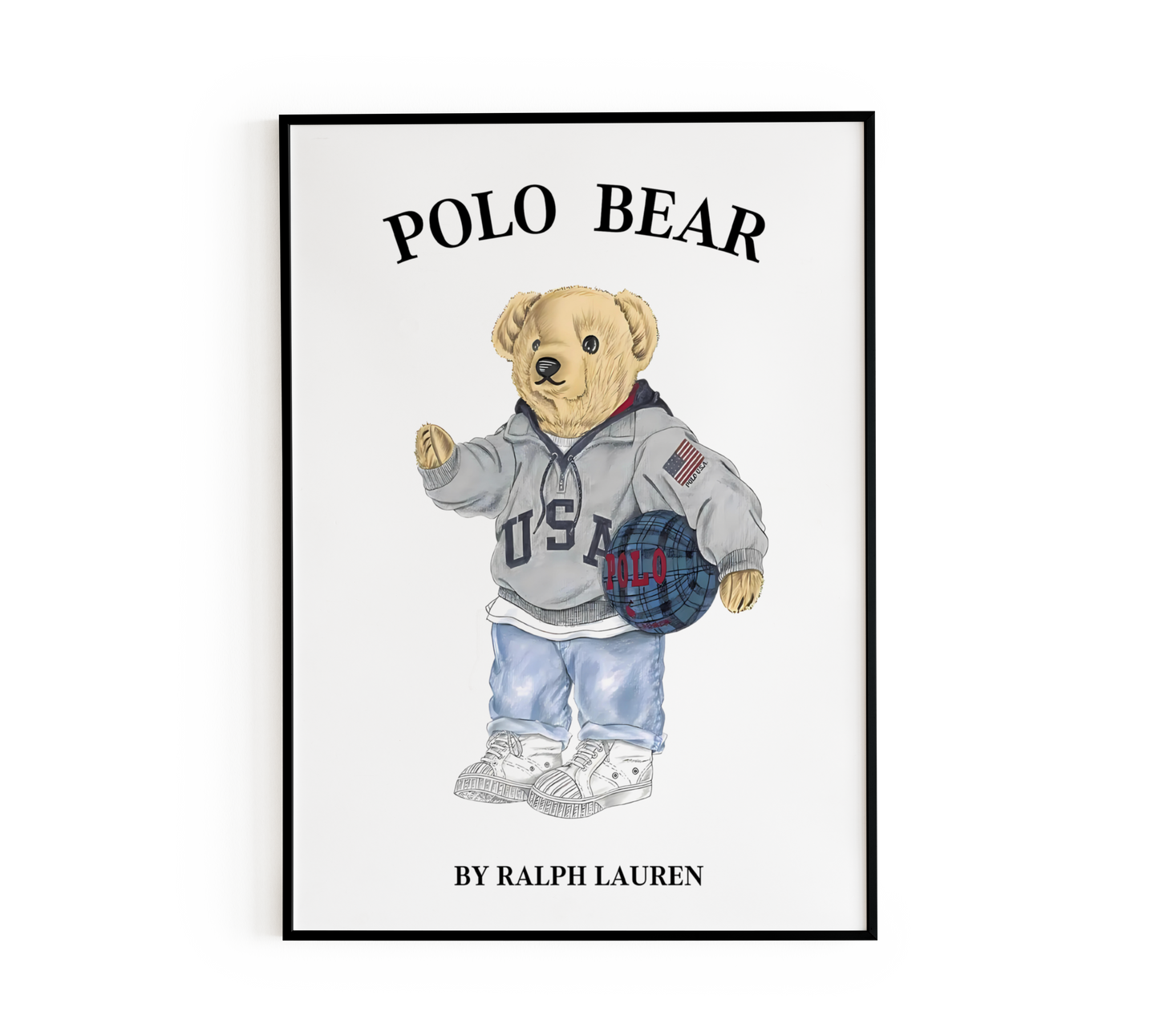 USA Sport Preppy Bear Wall Art