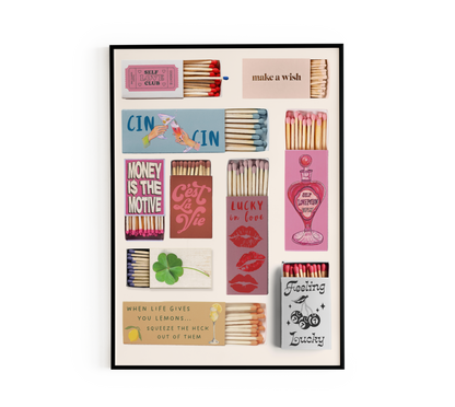 Vintage Matchbox Collage Wall Art