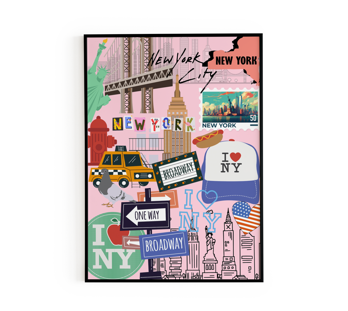 New York City Collage Poster