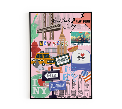 New York City Collage Poster
