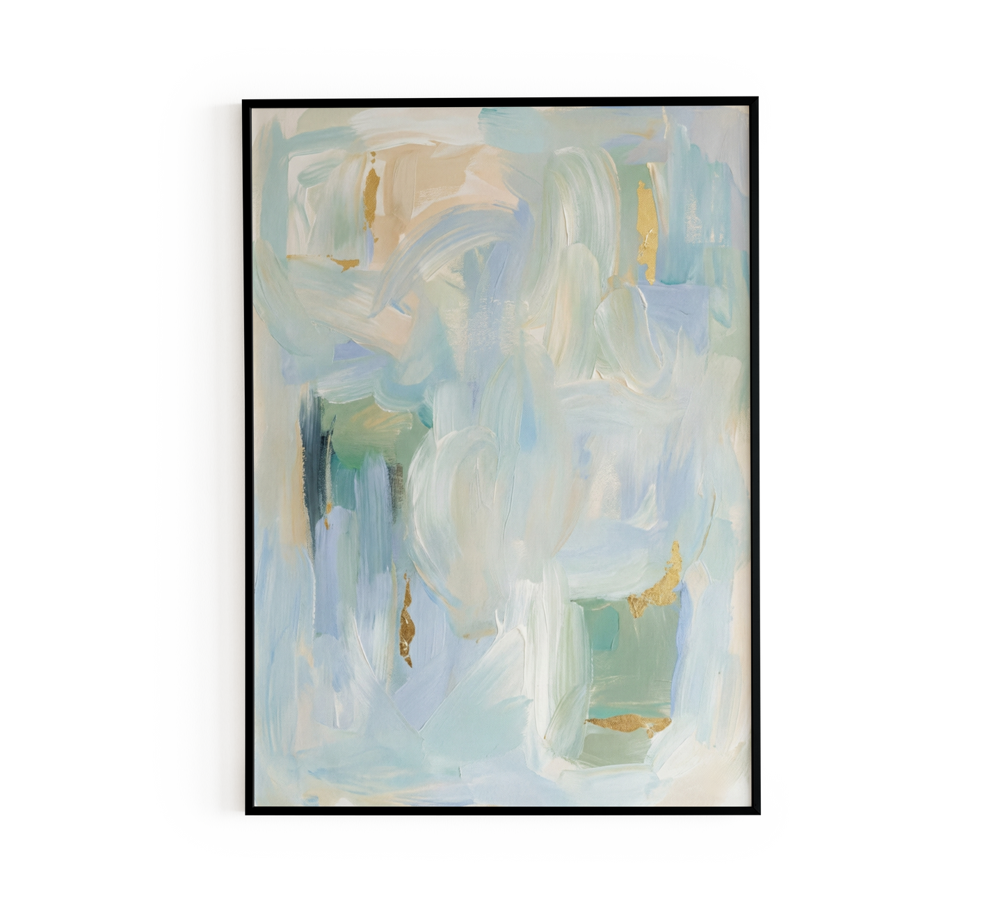Modern Pastel Blue Abstract Poster