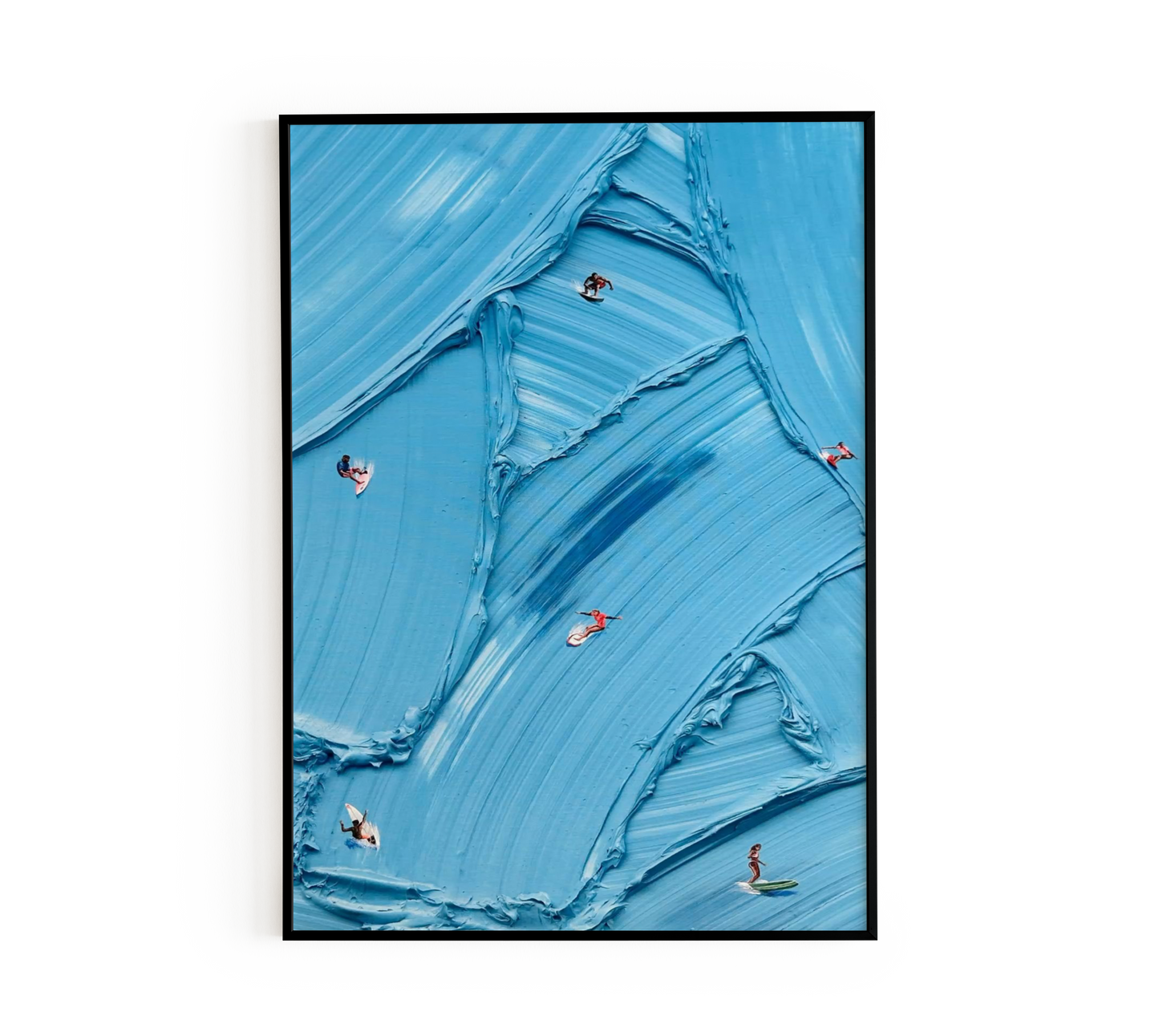 Abstract Blue Surfer Print