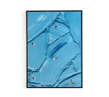 Abstract Blue Surfer Print