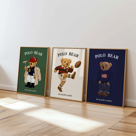 Luxury Set Bear Poster, Digital Download (D88)