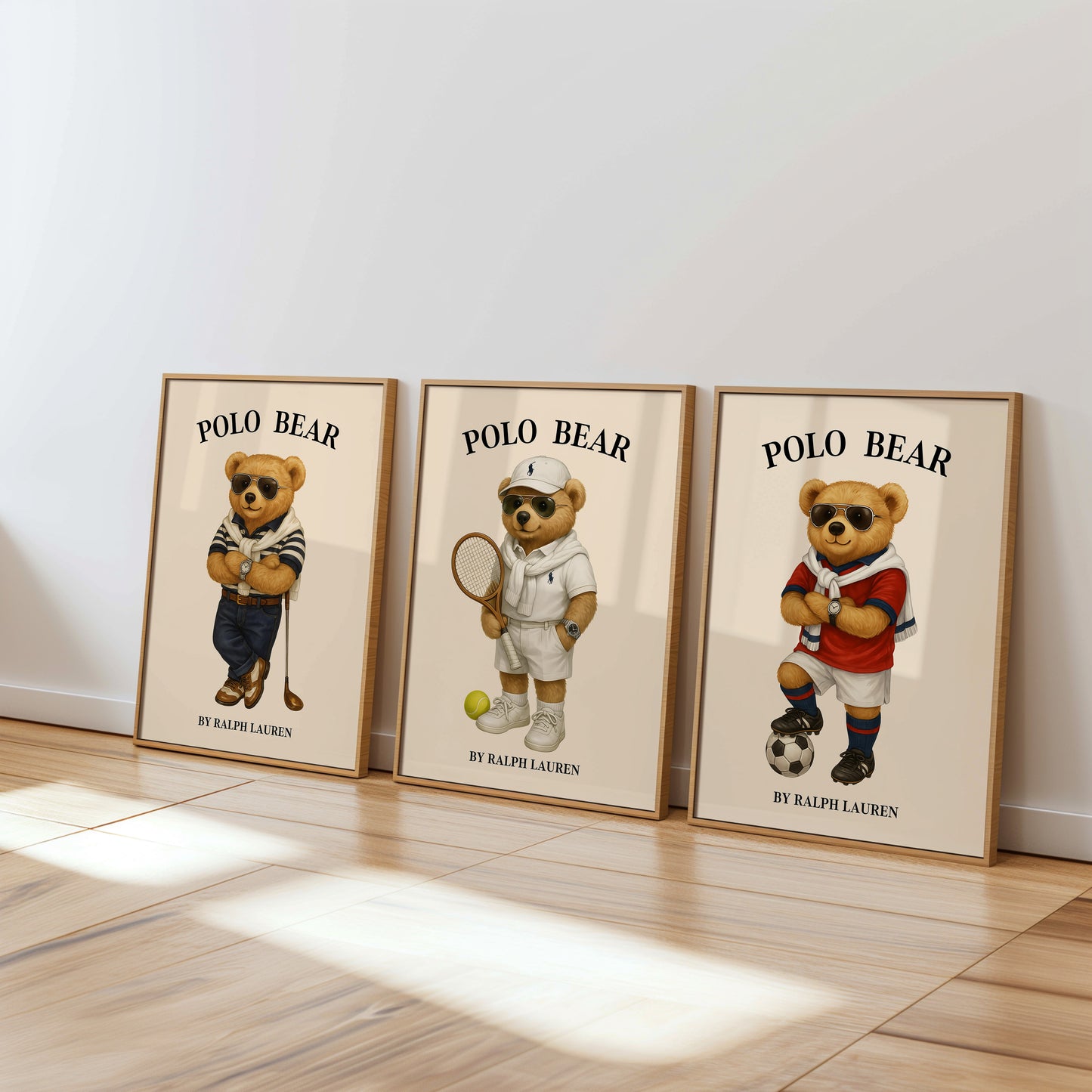 Sport Set Bear Poster, Digital Download (D55)