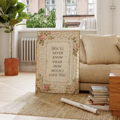 Romantic Vintage Floral Love Quote Poster