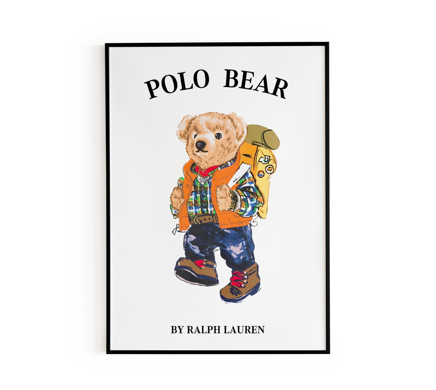 Hiking Bear Adventure Wall Art