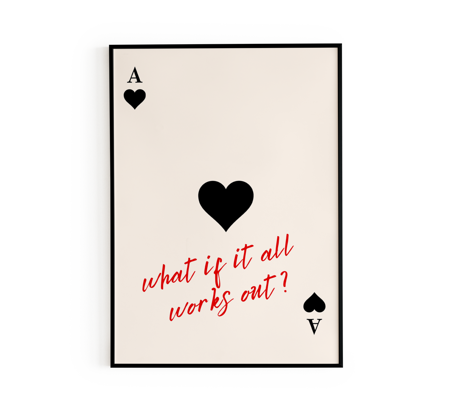 "What If It All Works Out?" Ace of Hearts Poster