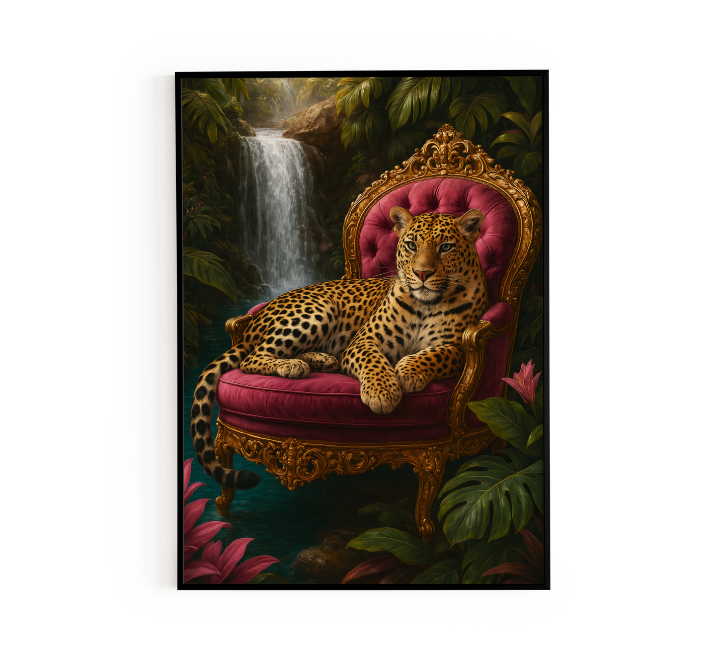 Tropical Jungle Leopard Poster
