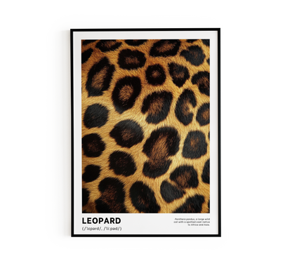 Pattern Leopard Definition Poster