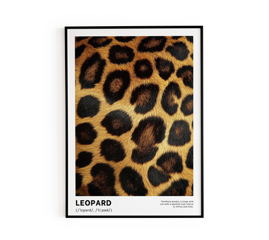 Pattern Leopard Definition Poster