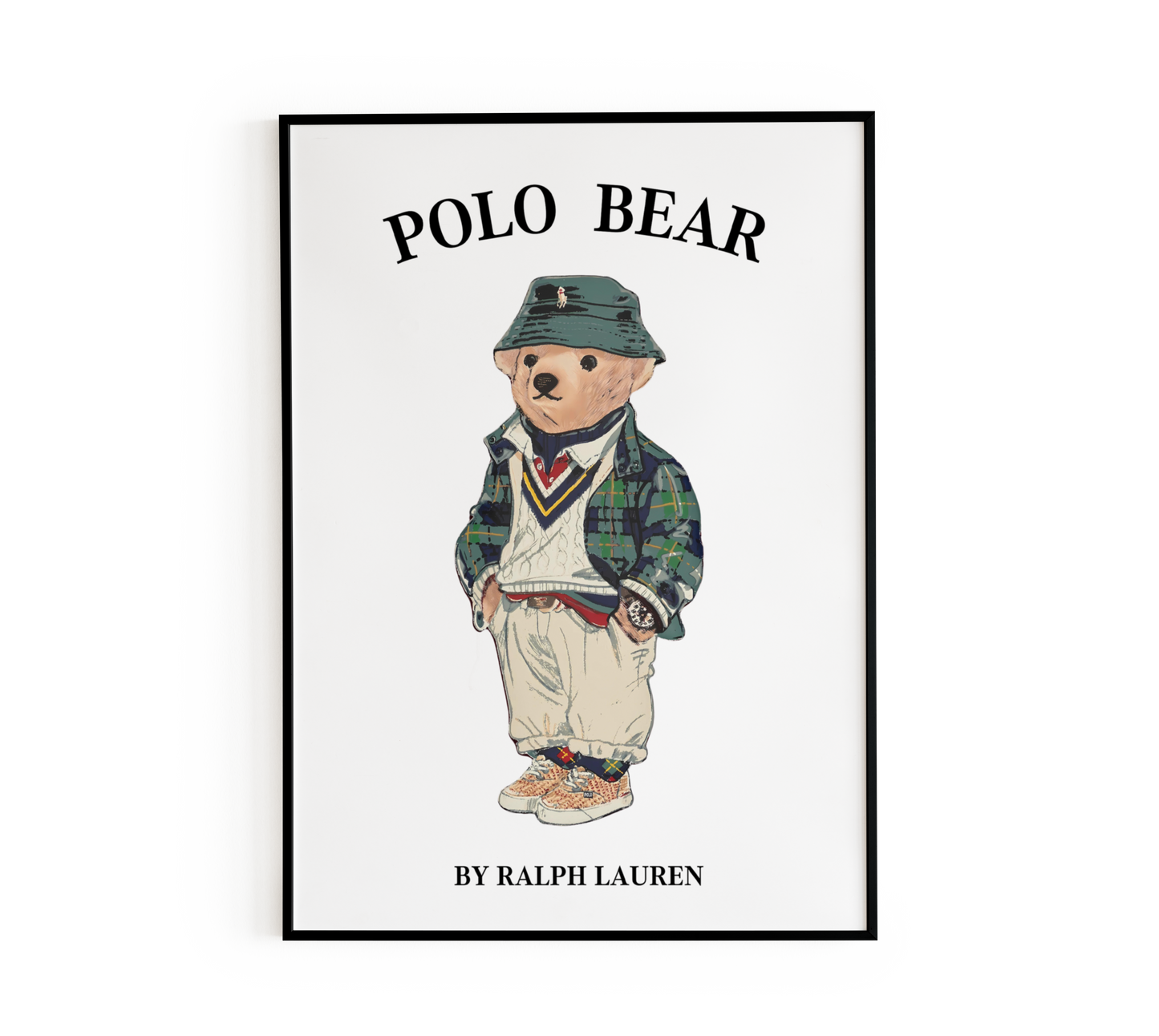 Preppy Bear Fashion Poster