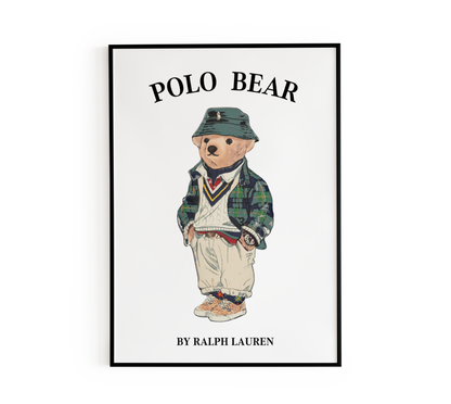 Preppy Bear Fashion Poster