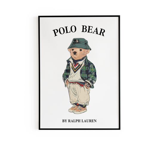 Preppy Bear Fashion Poster