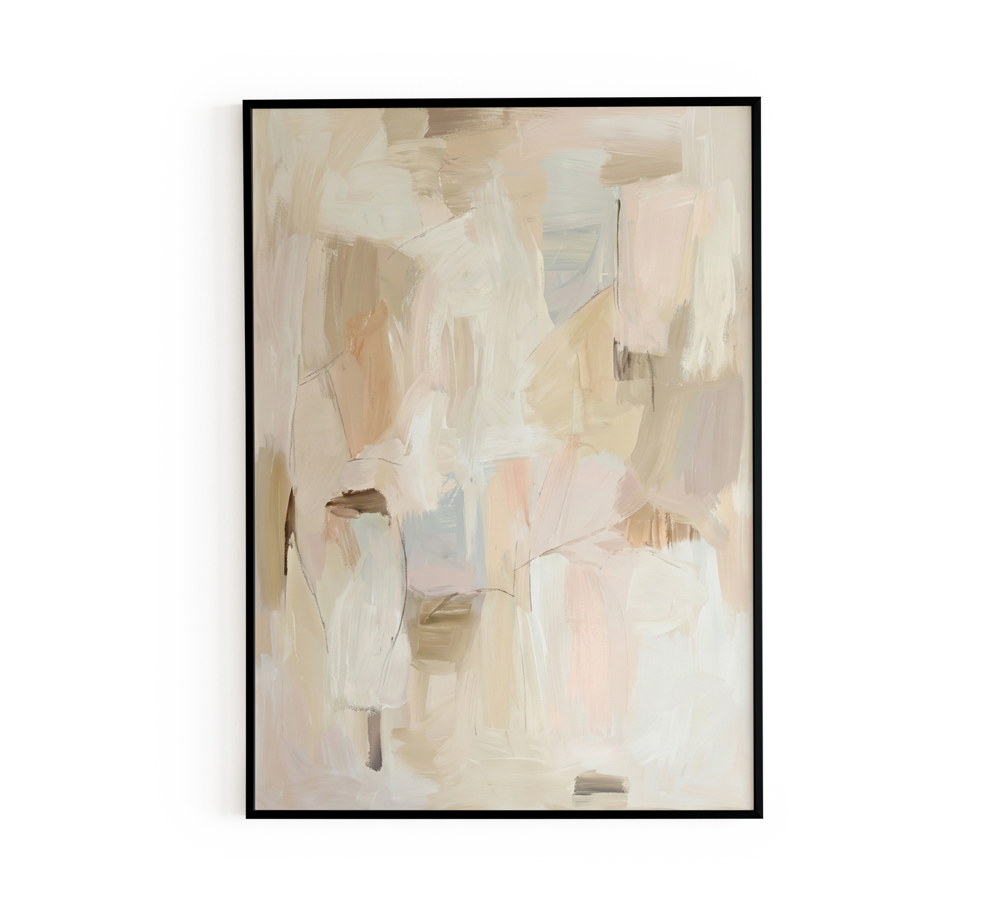 Neutral Beige Abstract Poster