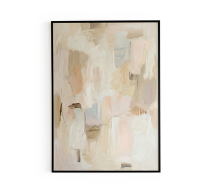 Neutral Beige Abstract Poster