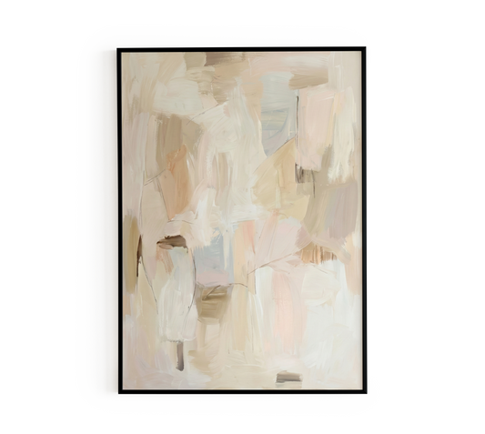 Neutral Beige Abstract Poster