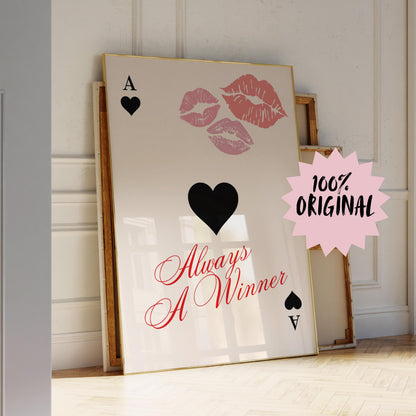 Always a Winner, Card Poster - Digital Download B109