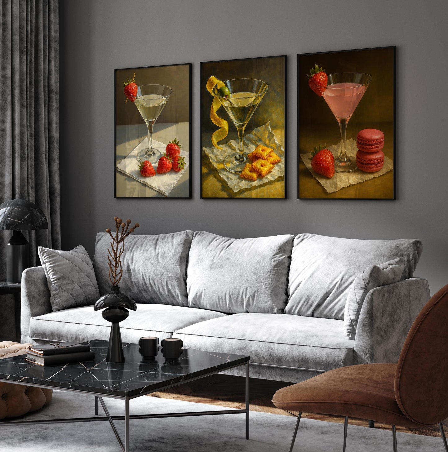 Martini Set of 3 Posters – Digital Poster (D50)
