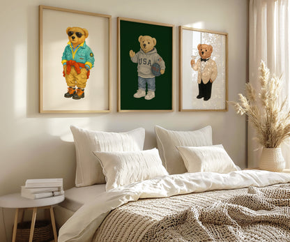 Luxury Set Bear Poster, Digital Download (D67)